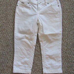 Women's The Limited White Denim Crop 312 Jeans Size 0 Petite